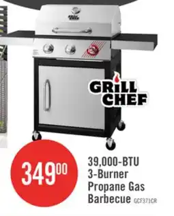 The Brick GRILL CHEF 39,000-BTU 3-Burner Propane Gas Barbecue offer