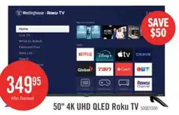 The Brick Westinghouse 50 QLED 4K UHD Smart Roku TV (WR50QC5500) – 2025 Model offer