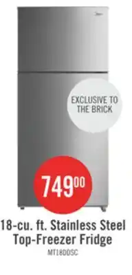 The Brick Midea 18 Cu. Ft. Top-Freezer Refrigerator - MT18DDSCR1RCM offer