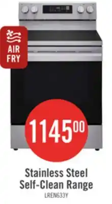 The Brick LG 6.3 Cu. Ft. Smart Electric Range with Air Fry - Stainless Steel - LREN6323YE offer
