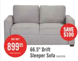 The Brick Drift 66.5 Linen-Look Fabric Sleeper Sofa with Track Arms - Grey offer