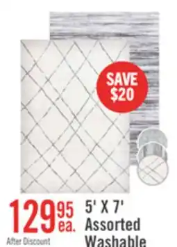 The Brick Ceren Grey Washable Area Rug - 5' x 7' offer