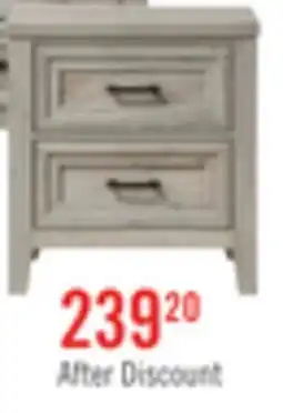 The Brick Lara Bedside 2-Drawer Nightstand, 23.6W x 25.6H - Antique Grey offer