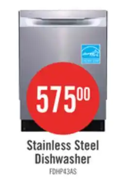 The Brick Frigidaire 24 49 dBA Top-Control Dishwasher with DishSense Technology - Stainless Steel - FDHP4336AS offer