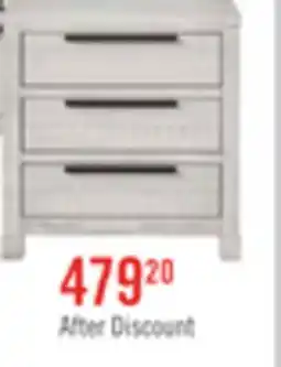 The Brick Haven Bedside 3-Drawer Nightstand with USB Port, 26W x 28H - White offer