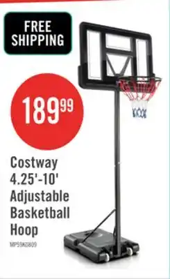 The Brick Costway 4.25-10ft Portable Adjustable Basketball Hoop System With 44 Backboard 2 Nets offer