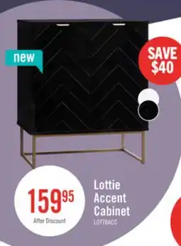 The Brick Lottie 28.5 2-Door Accent Cabinet - Glossy Black offer