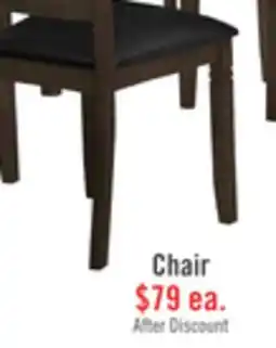 The Brick Devon Dining Chair with Vegan Leather Fabric, Wood - Dark Brown offer