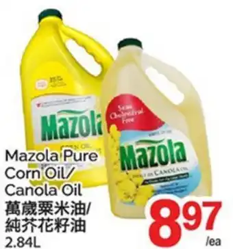 T&T Supermarket MAZOLA PURE CORN OIL/CANOLA OIL offer
