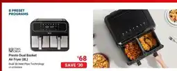 Visions Electronics Ultima Cosa Presto Dual Basket Air Fryer (8L) offer