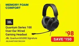 Visions Electronics JBL Quantum Series 100 Over-Ear Wired Gaming Headset offer