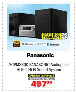 2001 Audio Video SCPMX800 PANASONIC Audiophile Hi Res Hi-Fi Sound System offer