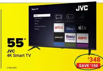 Visions Electronics JVC 55 4K Smart TV offer