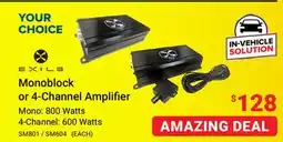 Visions Electronics EXILE Monoblock or 4-Channel Amplifier offer