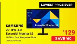 Visions Electronics Samsung 27 IPS LED Essential Monitor S3 offer