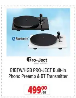 2001 Audio Video E1BTW/HGB PRO-JECT Built-in Phono Preamp & BT Transmitter offer