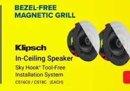 Visions Electronics Klipsch 6.5 In-Ceiling Speaker offer