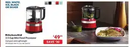 Visions Electronics Kitchen Aid 3.5 Cup Mini Food Processor offer