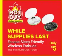 Visions Electronics Escape Sleep Friendly Wireless Earbuds offer