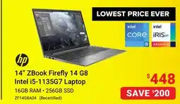 Visions Electronics HP 14 ZBook Firefly 14 G8 Intel i5-Laptop offer