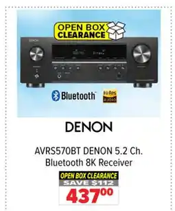 2001 Audio Video AVRS570BT DENON 5.2 Ch. Bluetooth 8K Receiver offer
