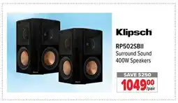 2001 Audio Video RP502SBII Klipsch Surround Sound 400W Speakers offer