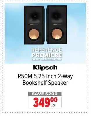 2001 Audio Video R50M Klipsch 5.25 Inch 2-Way Bookshelf Speaker offer