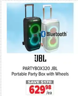 2001 Audio Video PARTYBOX320 JBL Portable Party Box with Wheels offer