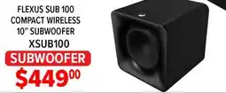 2001 Audio Video XSUB100 Klipsch FLEXUS SUB 100 COMPACT WIRELESS 10 SUBWOOFER offer