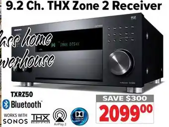2001 Audio Video TXRZ50 9.2 Ch. THX Zone 2 Receiver offer