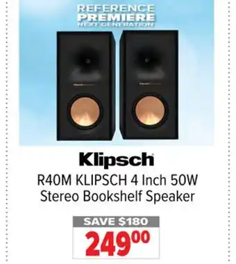 2001 Audio Video R40M KLIPSCH 4 Inch 50W Stereo Bookshelf Speaker offer