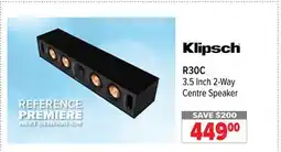 2001 Audio Video R30C Klipsch R30C 3.5 Inch 2-Way Centre Speaker offer