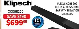 2001 Audio Video FLEXUS CORE 200 DOLBY ATMOS SOUND BAR WITH ELEVATION XCORE200 SPEAKERS offer