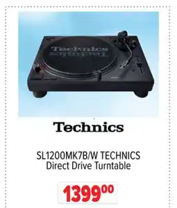 2001 Audio Video SL1200MK7B - TURNTABLE DJ D DRIVE BLACK offer