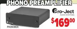 2001 Audio Video PHONOBOX Pro-Ject PHONO PREAMPLIFIER offer