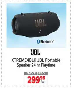 2001 Audio Video XTREME4BLK JBL Portable Speaker 24 hr Playtime offer