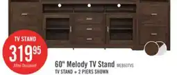 The Brick 60 Melody TV Stand TV STAND + 2 PIERS SHOWN offer