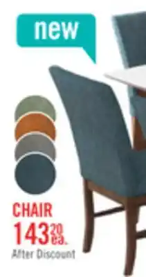 The Brick Rain Dining Chair with Cushion Fabric Seat & Back – Orange offer