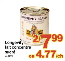 T&T Supermarket LONGEVITY LAIT CONCENTRÉ SUCRÉ offer