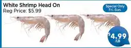 Blue Sky Supermarket White Shrimp Head On offer