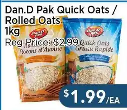 Blue Sky Supermarket Dan.D Pak Quick Oats / Rolled Oats offer
