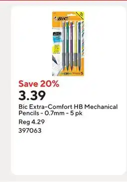 Staples Bic Extra-Comfort HB Mechanical Pencils - 0.7mm offer