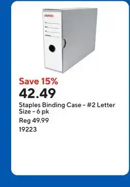 Staples Staples Binding Case - #2 Letter Size offer