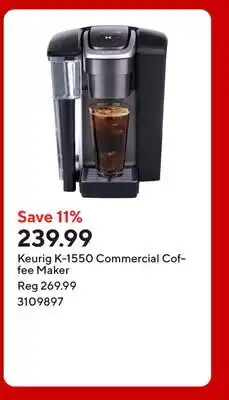 Staples Keurig K-1550 Commercial Coffee Maker offer
