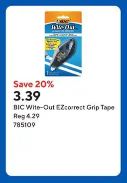 Staples BIC Wite-Out EZcorrect Grip Tape offer