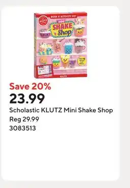 Staples Scholastic KLUTZ Mini Shake Shop offer