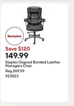 Staples Staples Osgood Bonded Leather Managers Chair offer