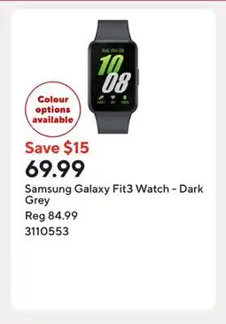 Staples Samsung Galaxy Fit3 Watch - Dark Grey offer