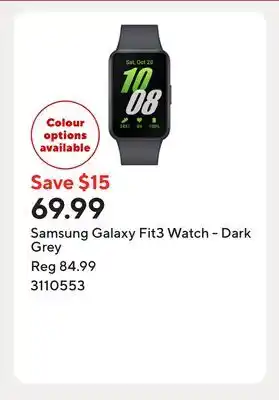 Staples Samsung Galaxy Fit3 Watch - Dark Grey offer