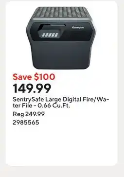 Staples SentrySafe Large Digital Fire/Water File - 0.66 Cu.Ft offer